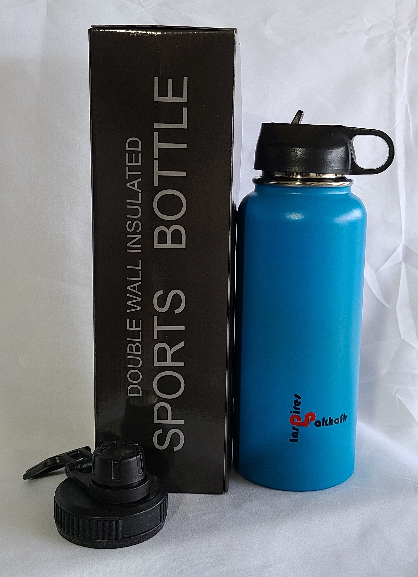 Thermoflask Double Stainless Steel Insulated Water Bottle 32 oz Black